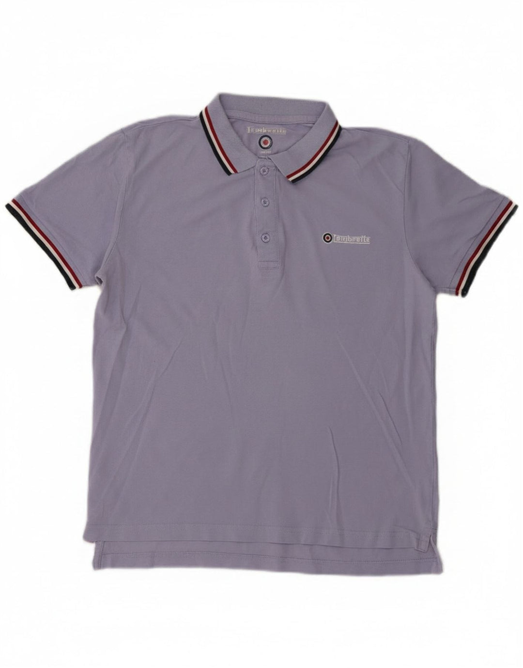 Tricou polo Lambretta pentru bărbați, bumbac albastru mediu