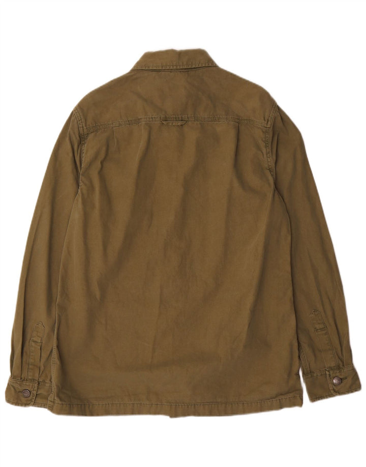 Cămașă Superdry pentru bărbați, bumbac mare kaki