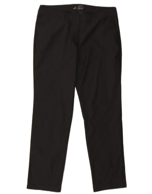 Pantaloni chino drepti pentru femei Nike Dri Fit UK 14 Medium W32 L30 Negru