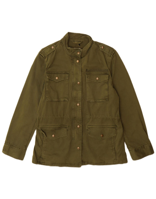 Gap Womens Oversized Military Jacket UK 10 Small Green Cotton