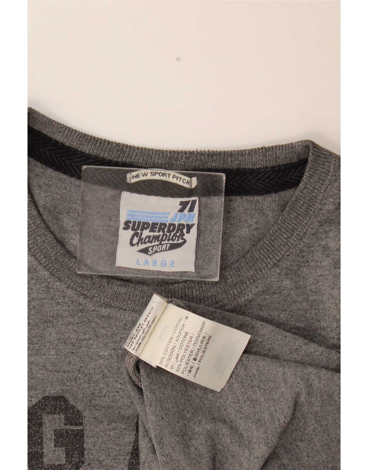 Tricou grafic pentru bărbați Superdry Top mare bumbac gri