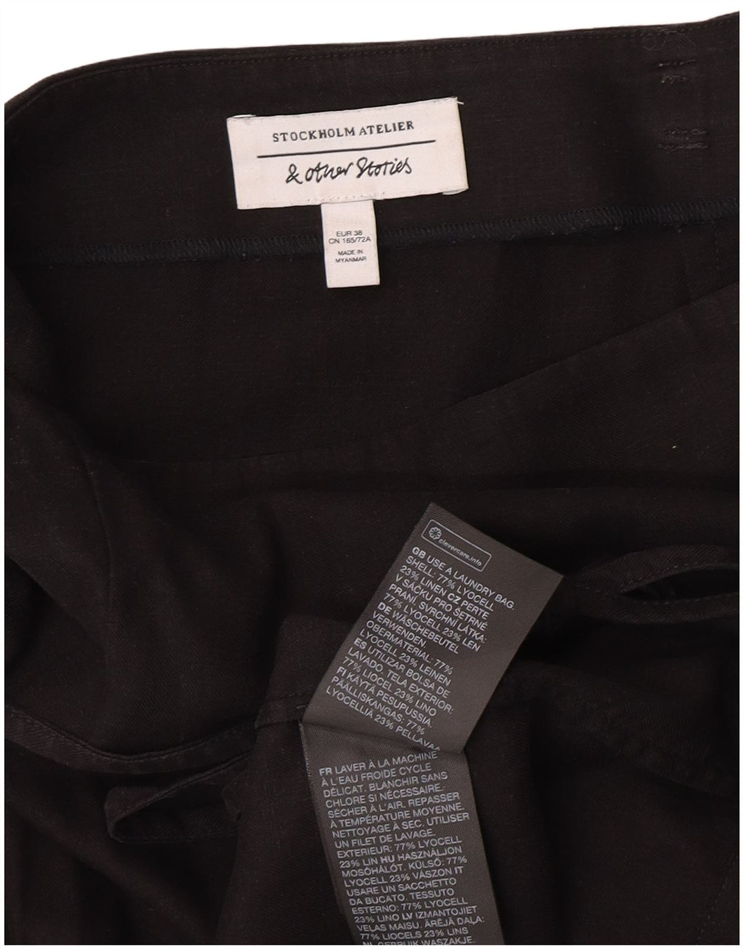 & Other Stories Fusta Wrap pentru femei EU 38 Medium W26 Lyocell negru