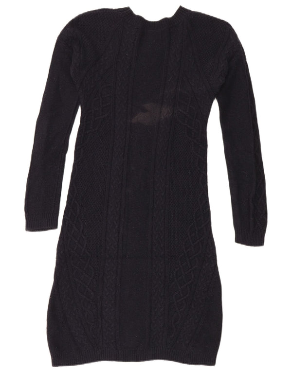 Rochie Hobbs pentru femei cu mânecă lungă supradimensionată cu pulover UK 10 Mic bleumarin