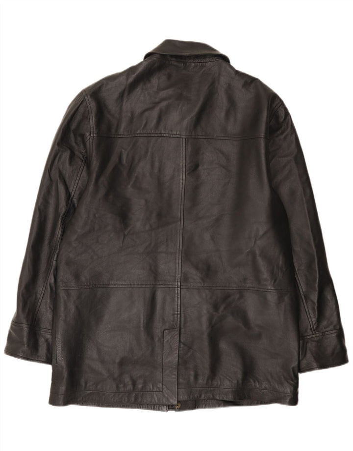 Geacă de piele pentru bărbați Marks & Spencer UK 38 Medium Black Leather