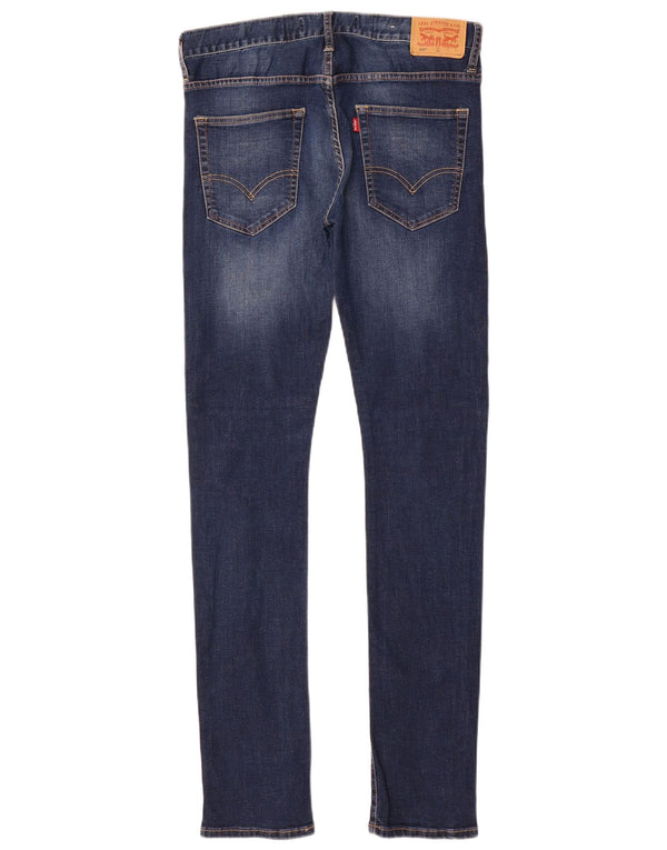 Blugi conici pentru fete Levi's 520 15-16 ani L30 L33 Bumbac bleumarin