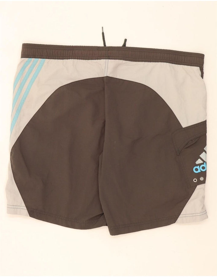 ADIDAS Mens Swimwear Large Grey Colourblock Polyamide Vintage Adidas and Second-Hand Adidas from Messina Hembry 