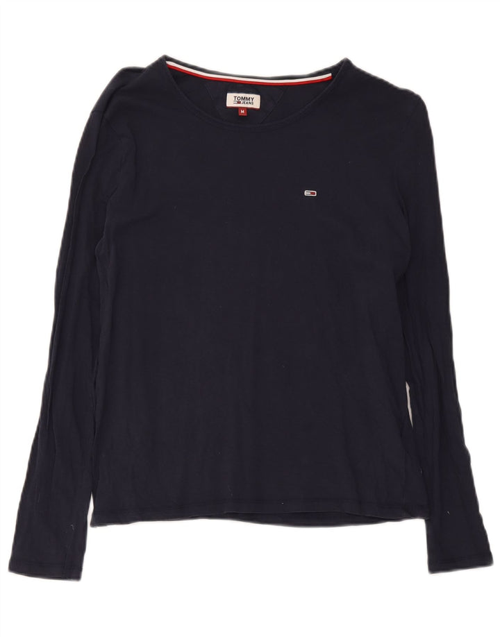 Top pentru femei Tommy Hilfiger cu mânecă lungă UK 14, mediu, bleumarin, bumbac