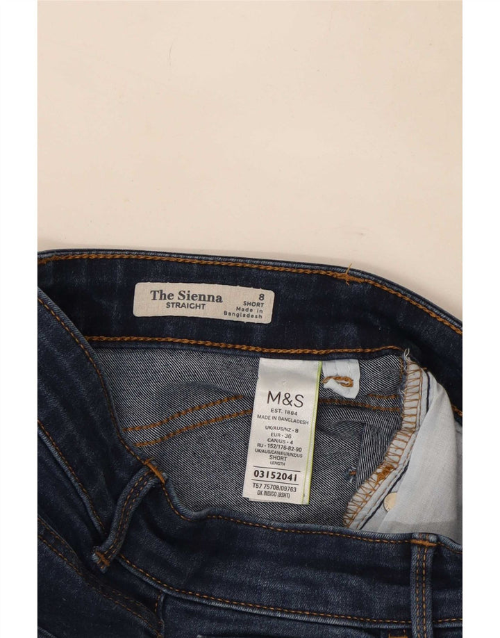 Blugi drepti pentru femei Marks & Spencer UK 8 mici W36 L28 bleumarin