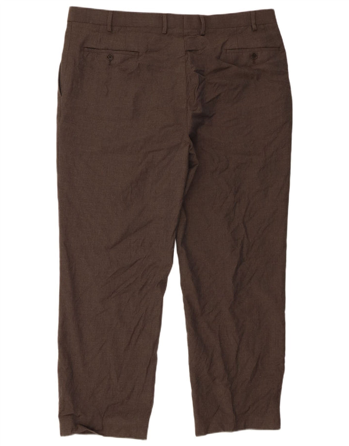 Pantaloni de costum pentru bărbați Marks & Spencer L40 L31 maro Lână nouă