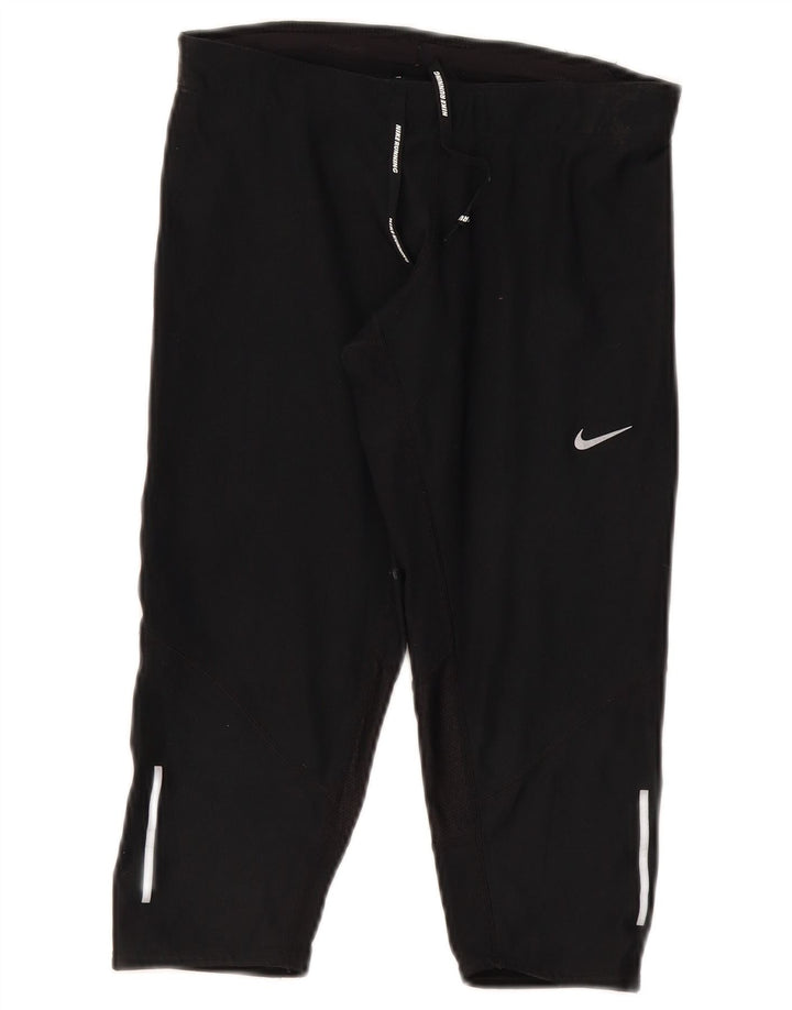 Leggings capri Nike Dri Fit pentru femei UK 8 Small Poliester negru
