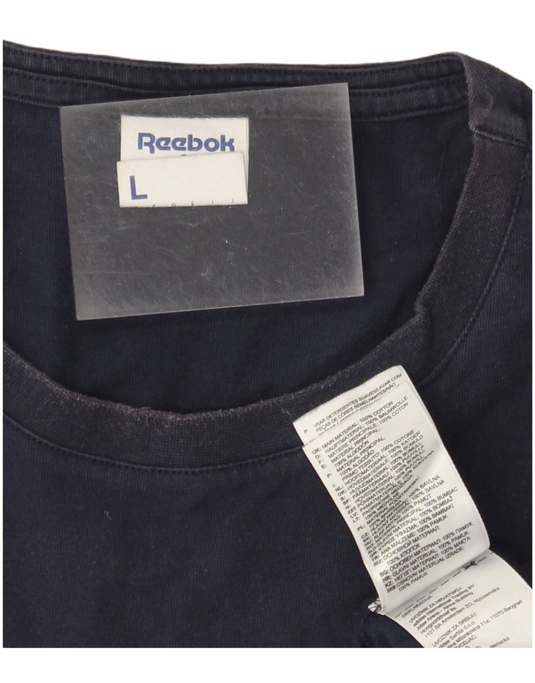 Tricou grafic pentru bărbați Reebok Top mare din bumbac bleumarin