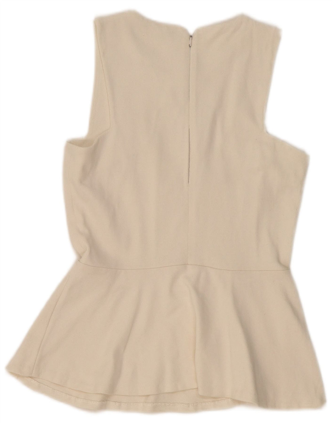 Bluză fără mâneci pentru femei ZARA UK 12 Medium Off White