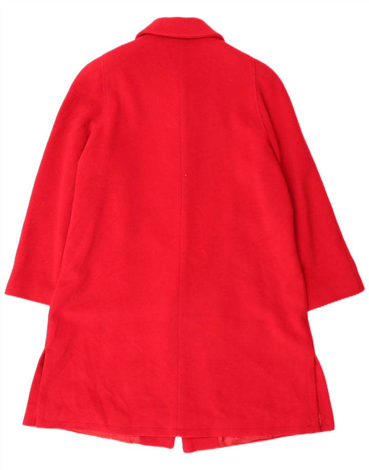 Pardesiu Vintage Femei IT 44 Medium Roșu Lână Nouă