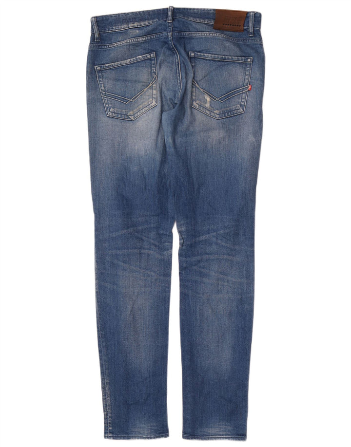 Blugi slim pentru bărbați Rifle Distressed W32 L34 Bumbac albastru