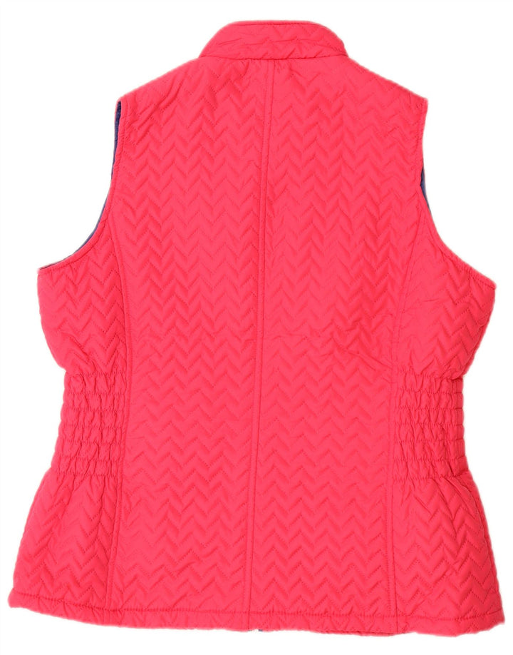 Gilet matlasat pentru femei Paco Boutique UK 16, poliester chevron, roz mare