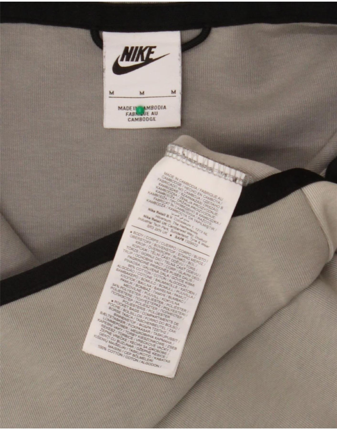 Pulover Nike pentru bărbați, cu fermoar, din bumbac color bloc, gri mediu