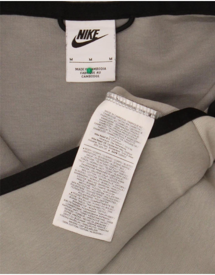 Pulover Nike pentru bărbați, cu fermoar, din bumbac color bloc, gri mediu