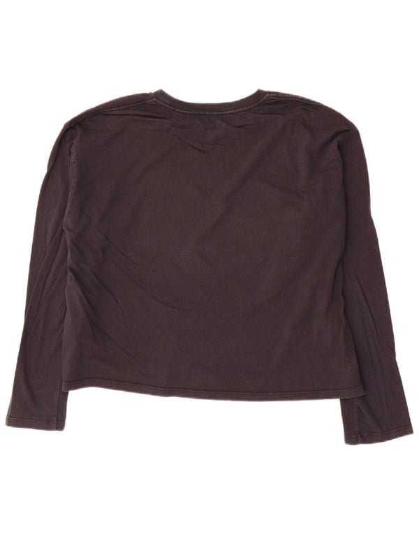Crop Top pentru femei Levi's cu mânecă lungă UK 14 Medium Bluemarin Bumbac