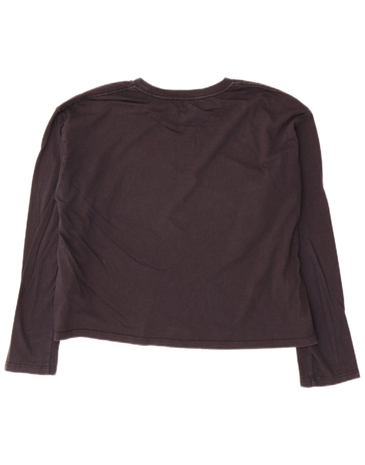 Crop Top pentru femei Levi's cu mânecă lungă UK 14 Medium Bluemarin Bumbac