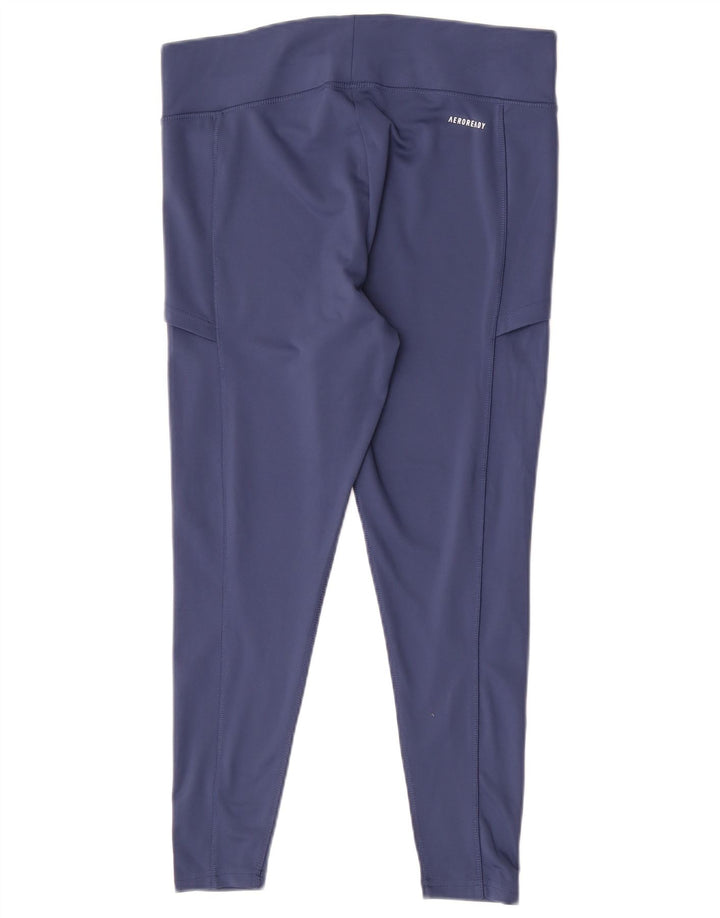 Leggings Aeroready pentru femei Adidas UK 16, mare, albastru, poliester