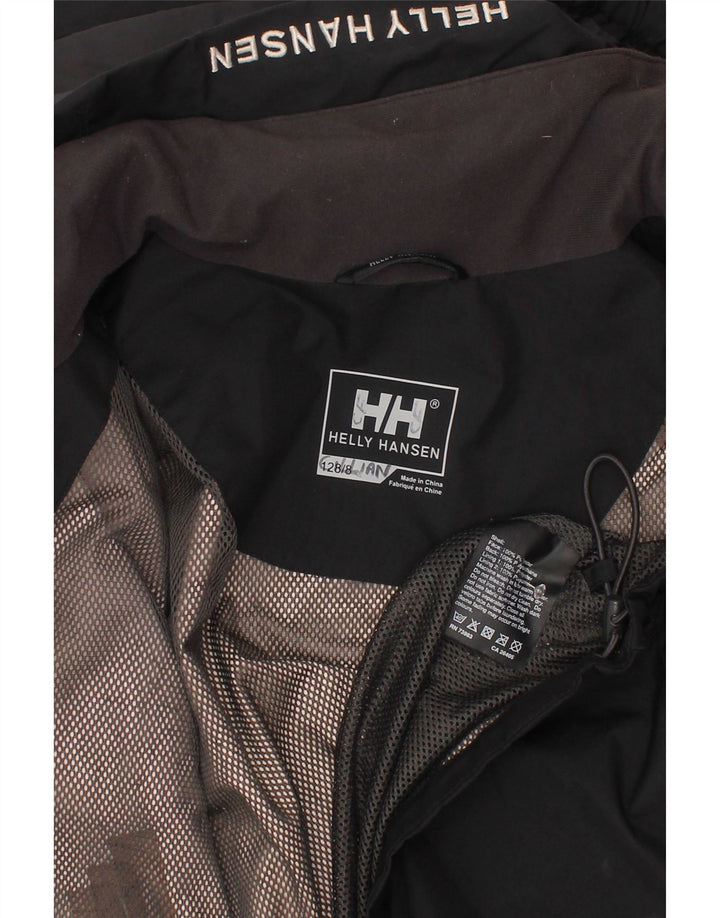 Jachetă de vânt cu glugă Helly Hansen pentru băieți, 7-8 ani, poliester negru