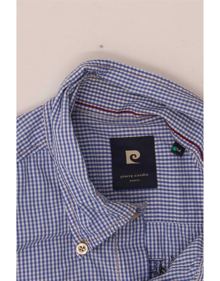 Cămașă cu grafică pentru bărbați Pierre Cardin, albastru mediu Gingham