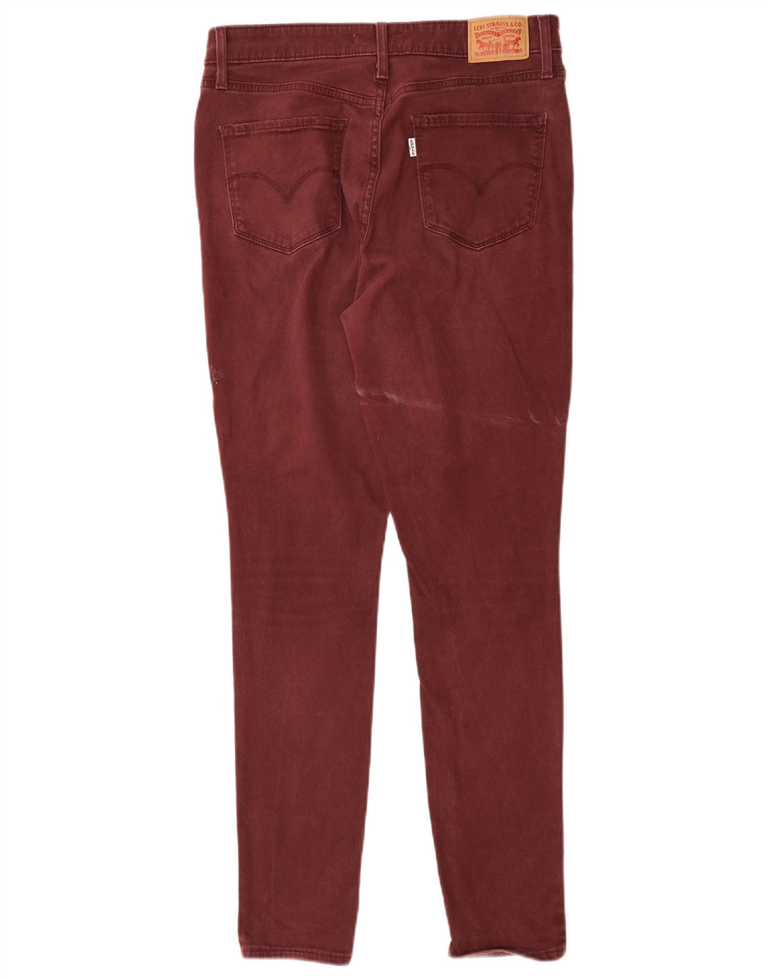 Blugi skinny cu talie înaltă pentru femei LEVI'S 721 W30 L29 bumbac burgundy