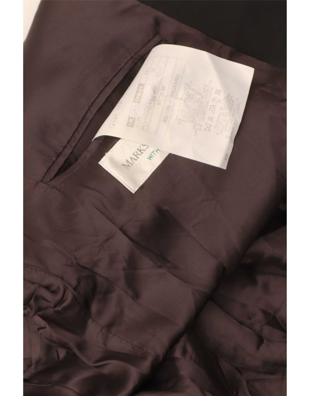 Jachetă pentru bărbați Marks & Spencer cu două piepturi, UK 44 XL, poliester negru