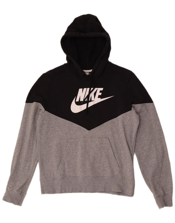 Pulover Nike pentru băieți grafic 10-11 ani, mediu negru, bumbac color bloc
