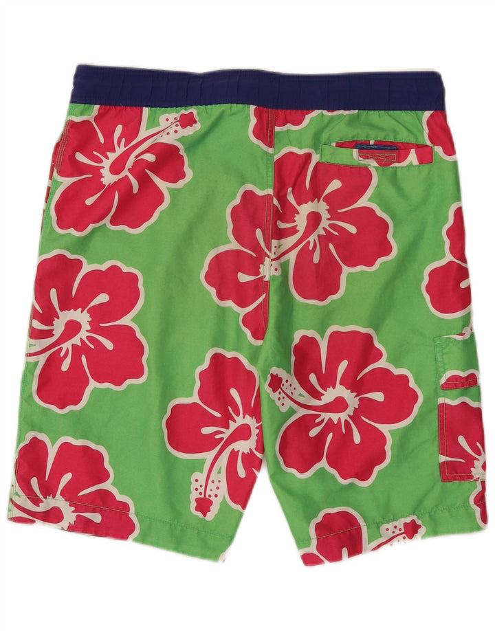 TOMMY HILFIGER Pantaloni scurți de înot pentru bărbați Poliester floral mic, verde
