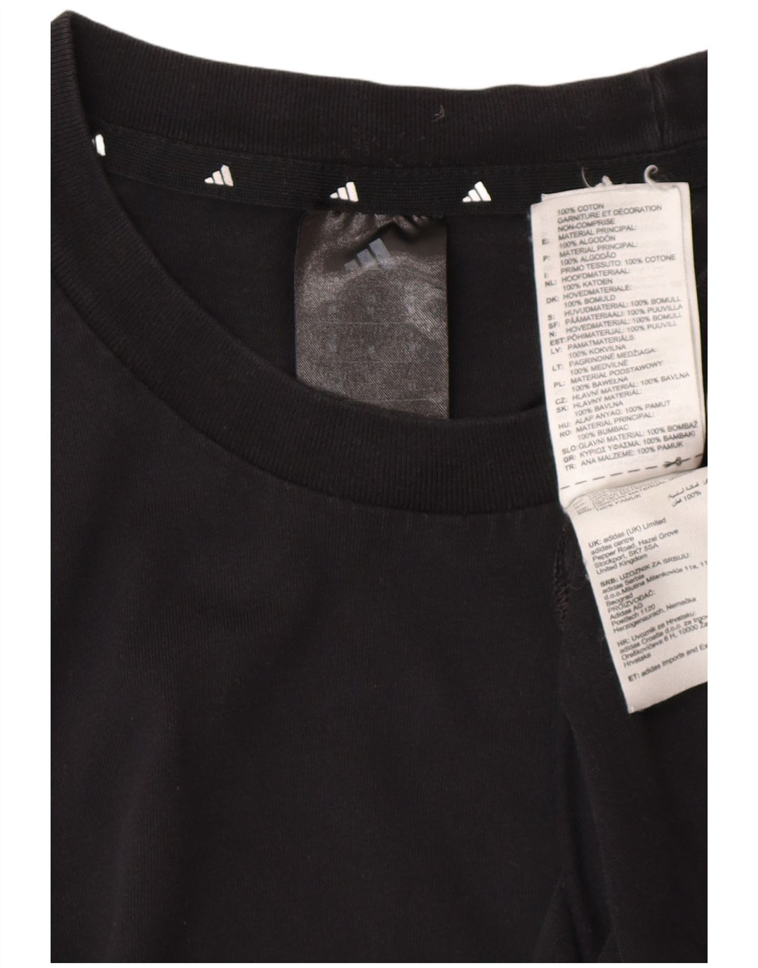 Tricou grafic ADIDAS pentru bărbați Top mediu din bumbac negru