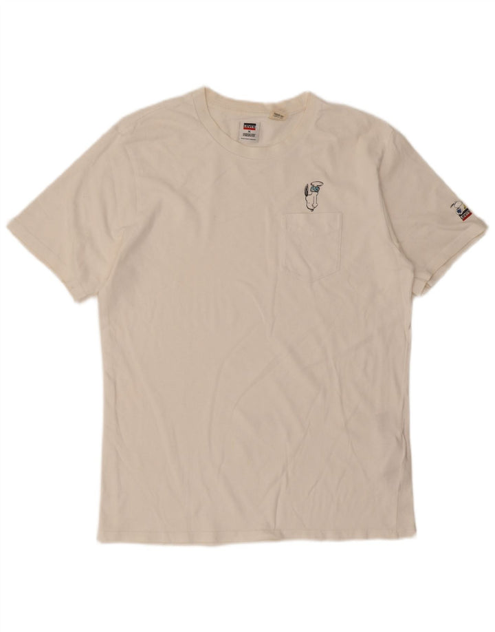 Tricou Levi's Peanuts pentru bărbați Top mic din bumbac alb