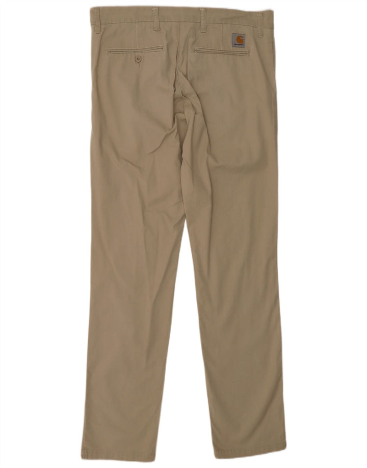 Pantaloni chino slim pentru bărbați CARHARTT L33 L34 bumbac bej