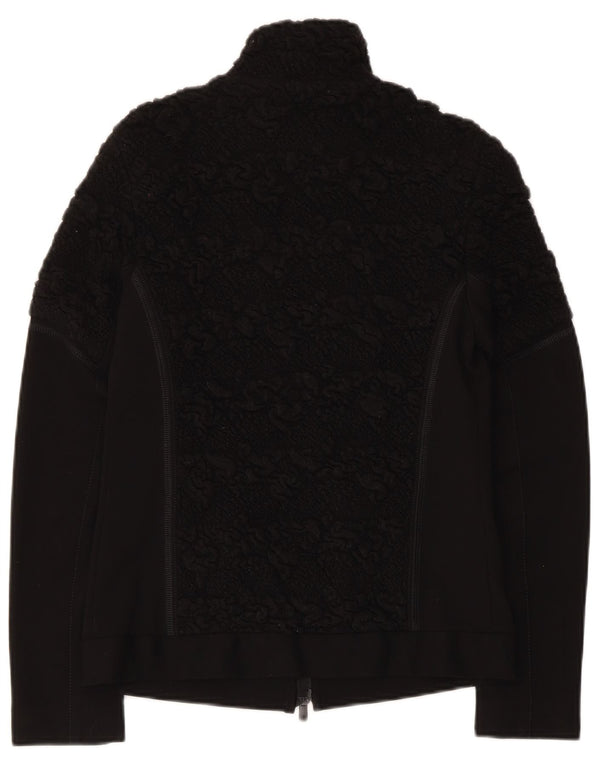 Pulover cardigan Beate Heymann pentru femei UK 10 Lână neagră mică