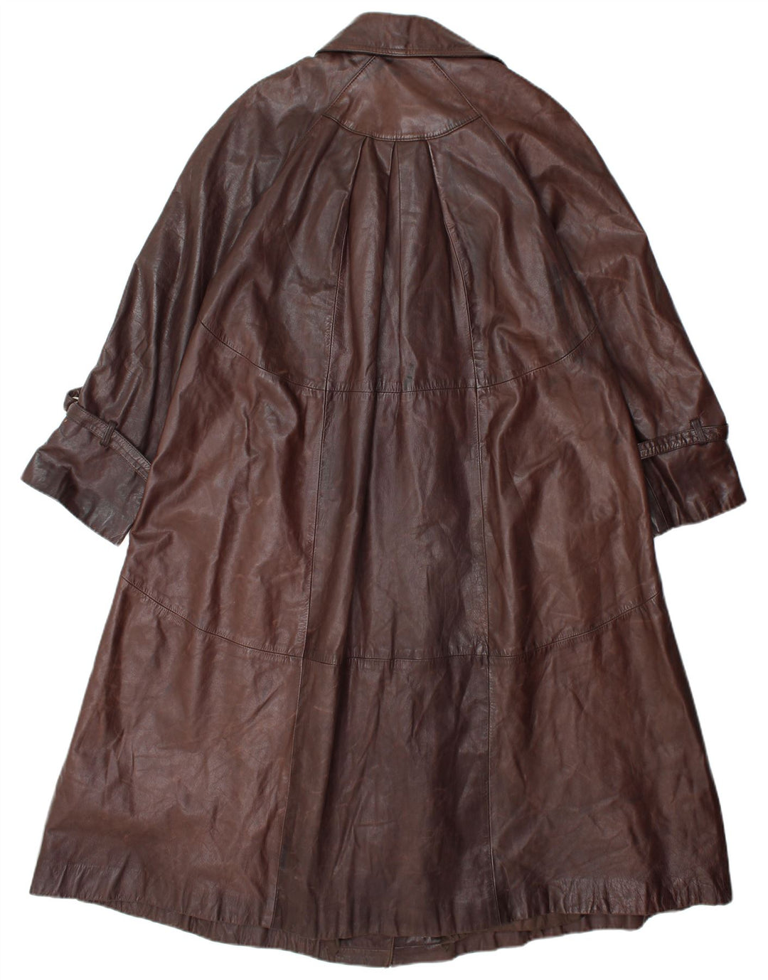 Palton de piele pentru femei VINTAGE UK 14 maro mediu