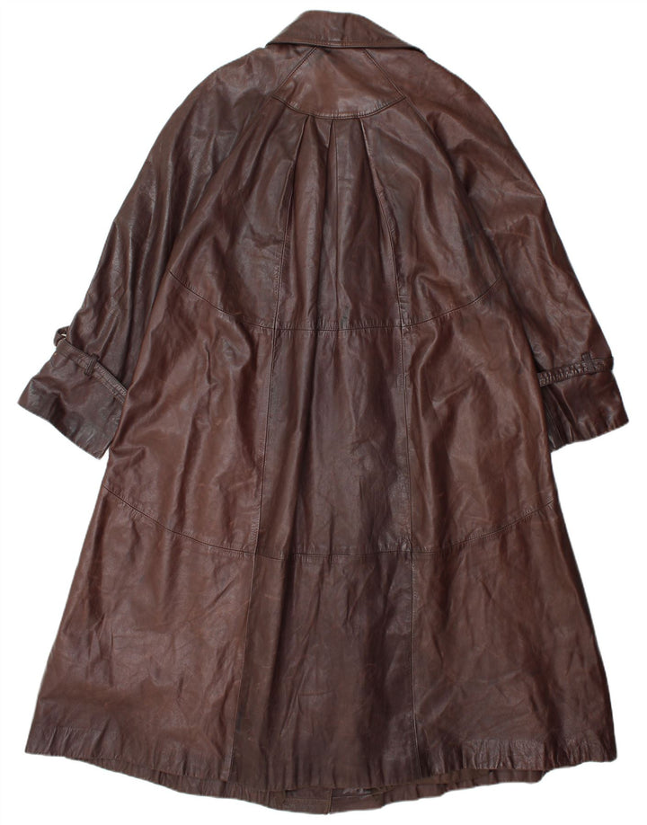 Palton de piele pentru femei VINTAGE UK 14 maro mediu