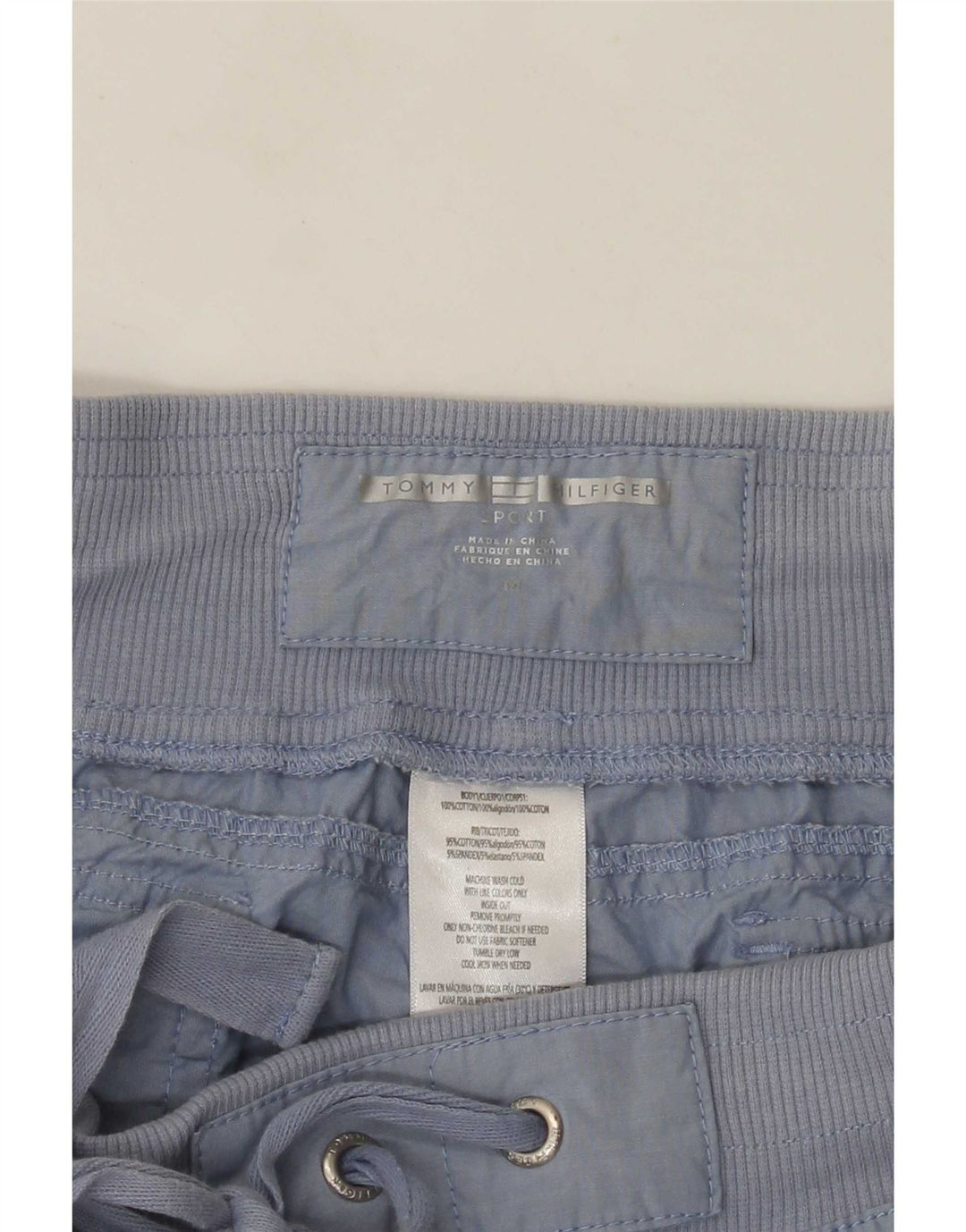 Pantaloni capri Tommy Hilfiger pentru femei, mediu W30 L22, bumbac albastru