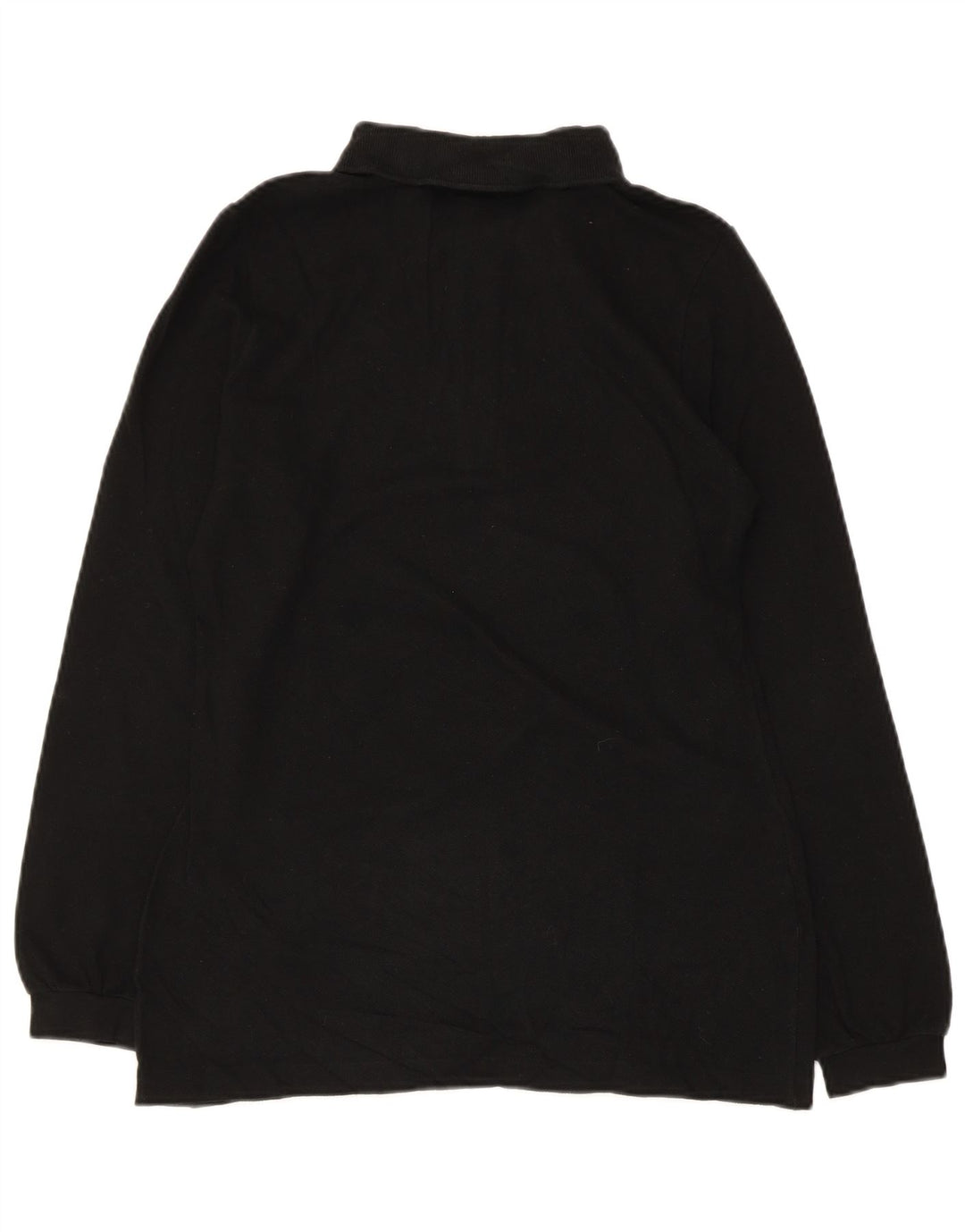 Tricou polo pentru femei Lacoste cu mânecă lungă, mărimea 40, bumbac mediu negru