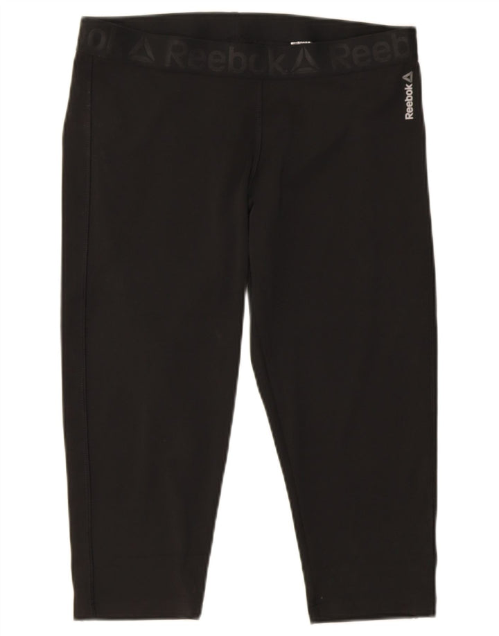 Leggings Capri pentru femei Reebok Marea Britanie 16/18 Poliester negru mare