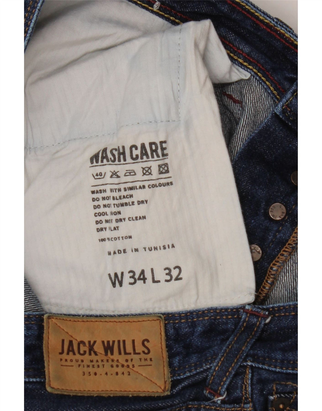 JACK WILLS Blugi slim pentru bărbați W34 L32 Bumbac albastru