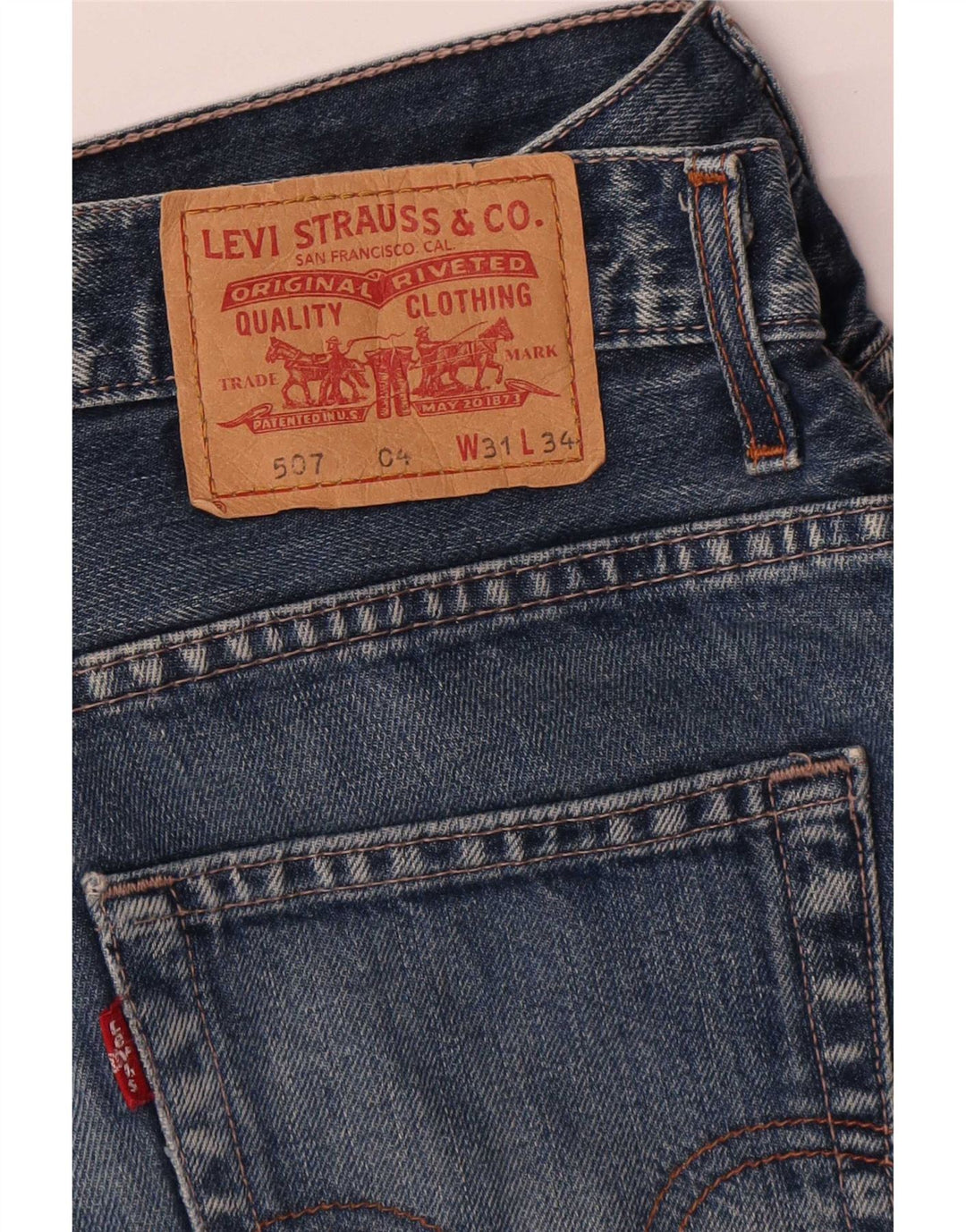 Blugi Levi's 507 Slim Bootcut W31 L34 Bumbac albastru