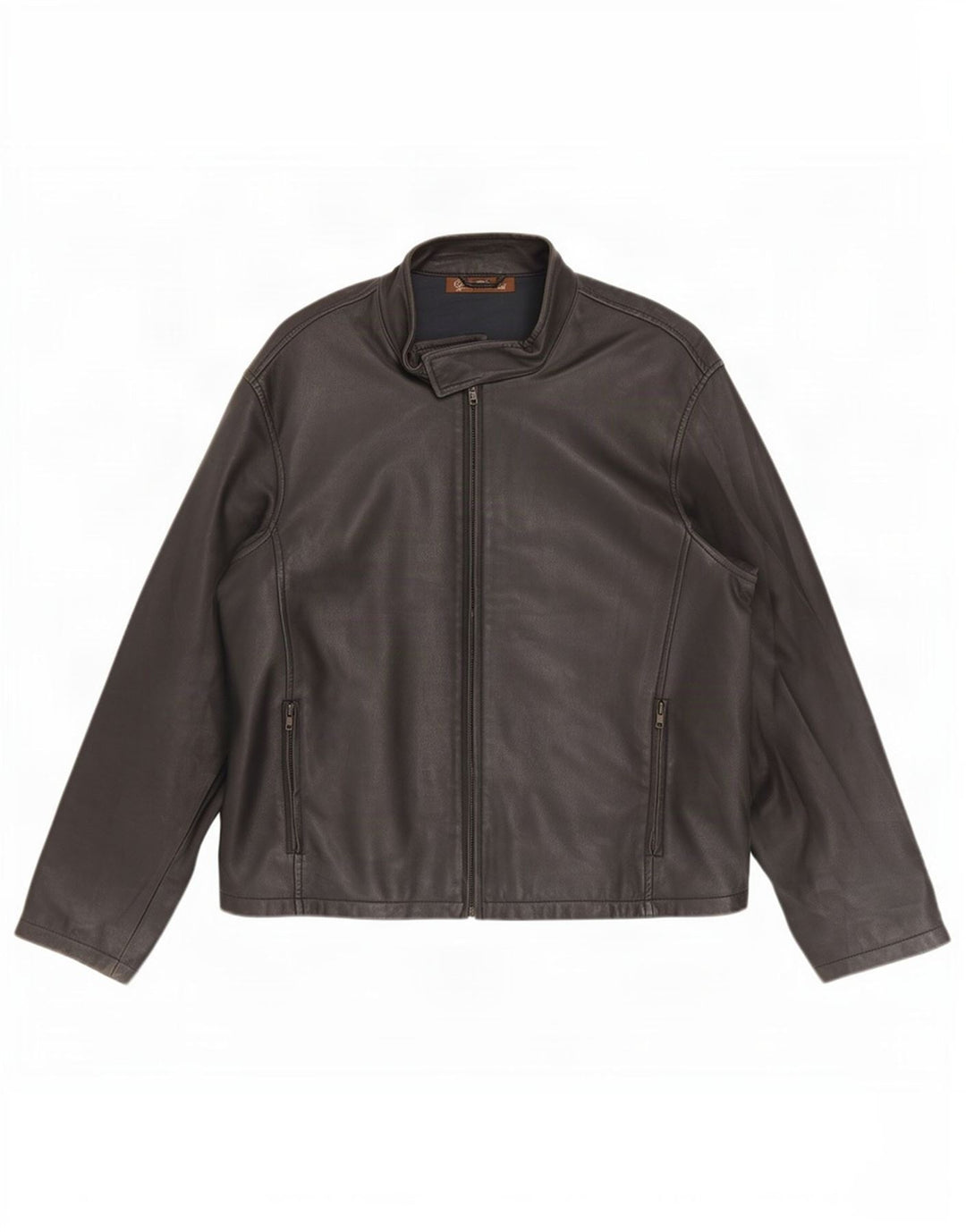 Jachetă de piele vintage pentru bărbați UK 44 2XL Negru