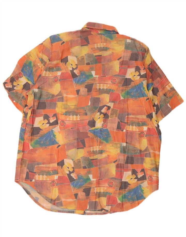 Cămașă cu mânecă scurtă cu model abstract pentru femei UK 20 2XL multicoloră