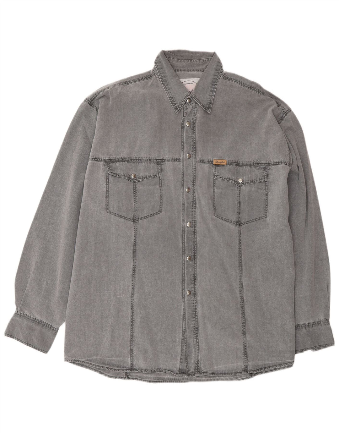 Cămașă din blugi pentru bărbați Wrangler XL bumbac gri