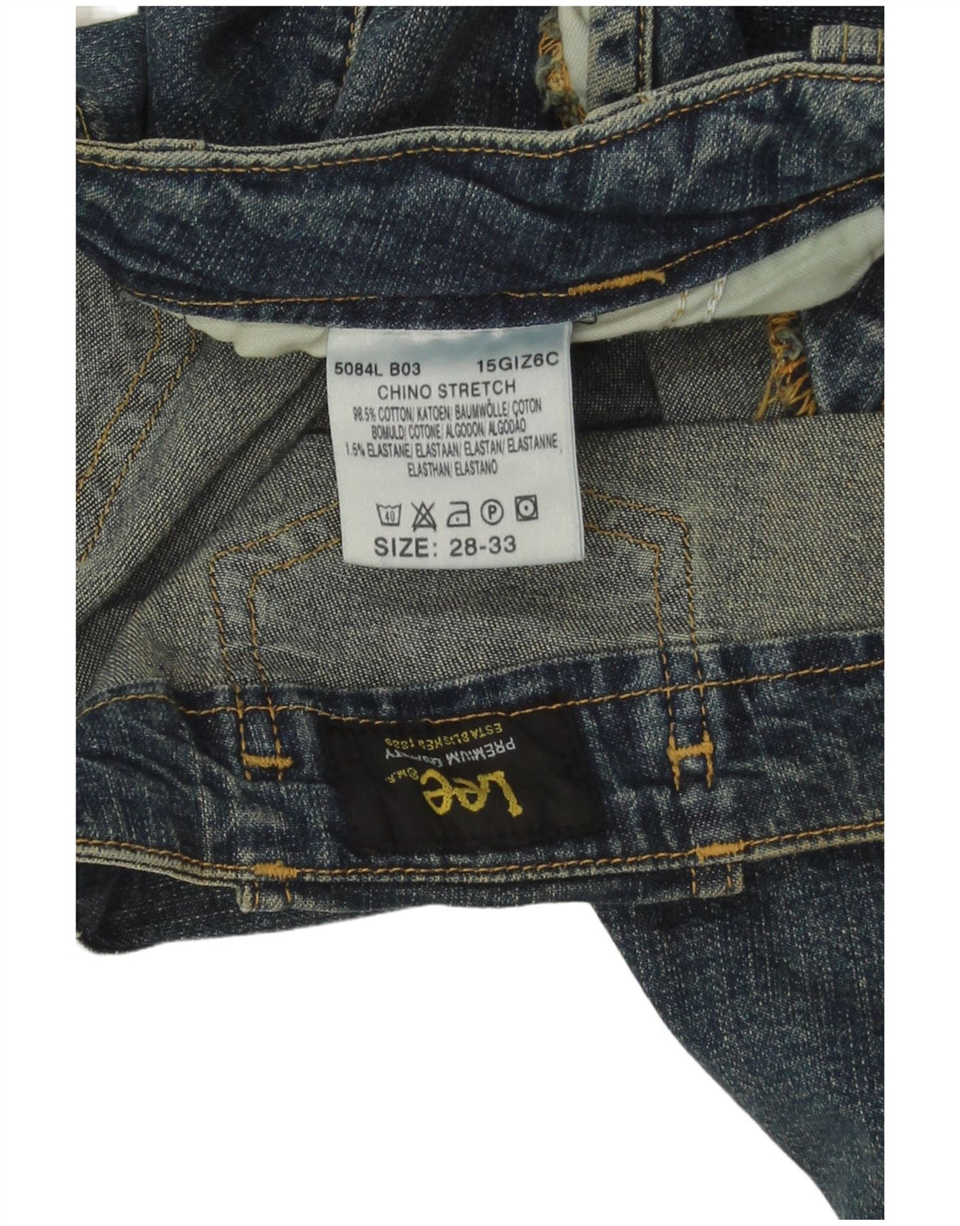 Blugi Lee pentru femei cu picioare largi W28 L30 bumbac albastru