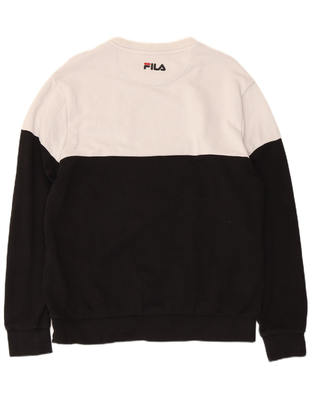 Pulover cu grafic pentru femei FILA UK 14 Medium Black Colorblock