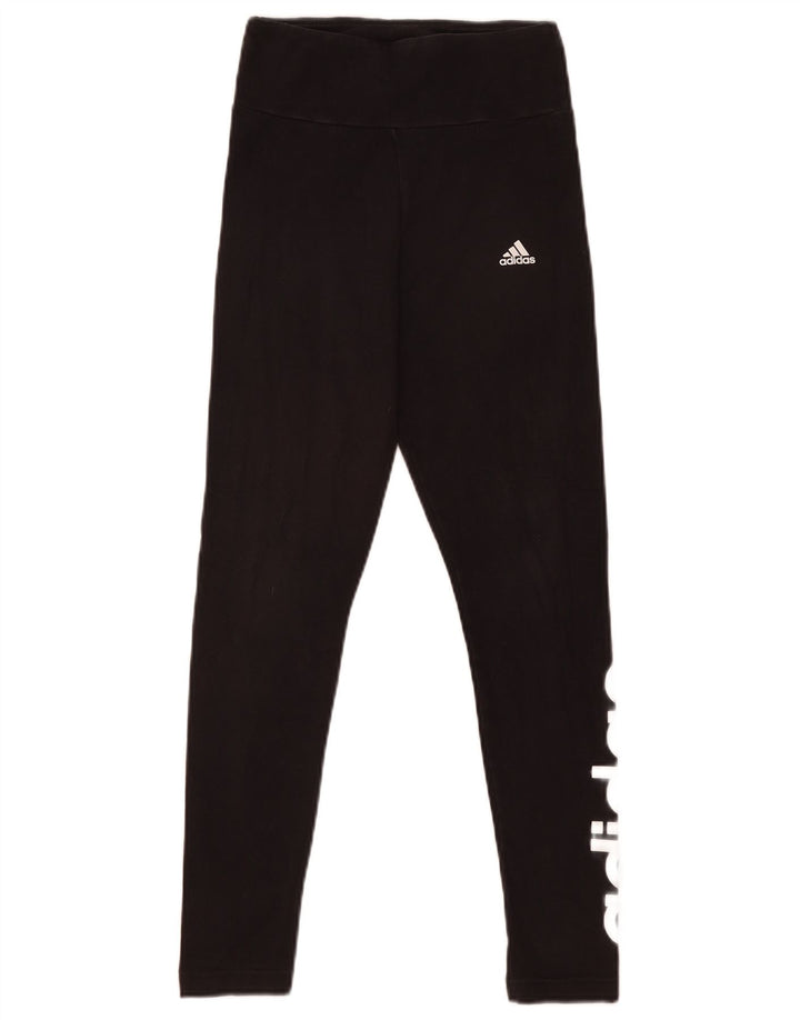 Leggings grafic Adidas pentru femei UK 8/10 Small Black