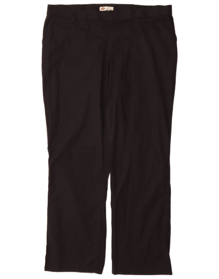 Pantaloni chino drepti pentru femei Dickies US 18 2XL W38 L32 Negru Poliester