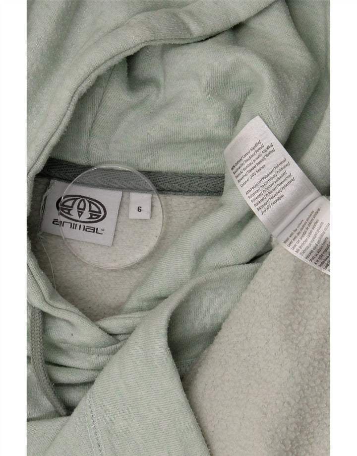 Pulover Animal pentru femeie cu glugă UK 6 XS Poliester verde