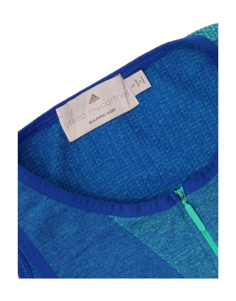 ADIDAS Womens Stella McCartney Vest Top UK 8 Small Blue Colourblock Vintage Adidas and Second-Hand Adidas from Messina Hembry 